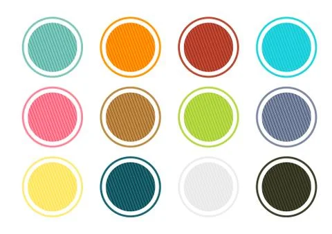 Round buttons set Stock Illustration