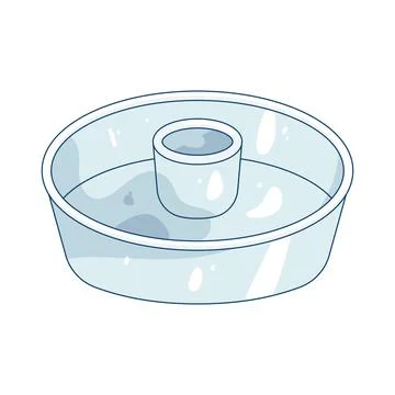 Round cake pan Illustrazione stock