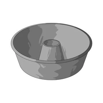 Round cake pan illustration Stock Illustration
