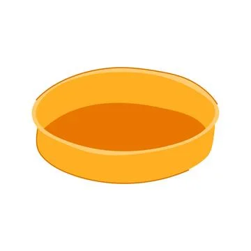 Round cake pan representing kitchen baking utensil Illustrazione stock