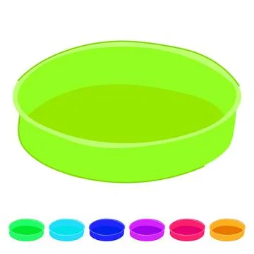 Round cake pan representing kitchen baking utensil graphic Illustrazione stock
