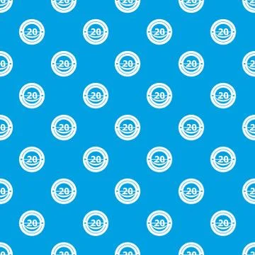 Round calendar pattern vector seamless blue 스톡 일러스트