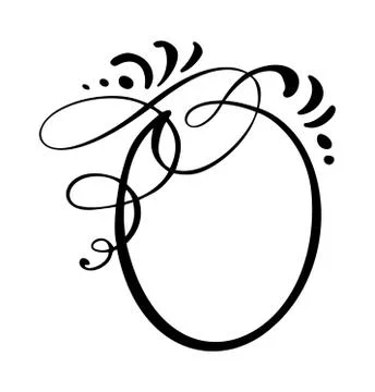 Round calligraphy Quote speech bubble icon. Hand drawn text frame or box temp Stock Illustration