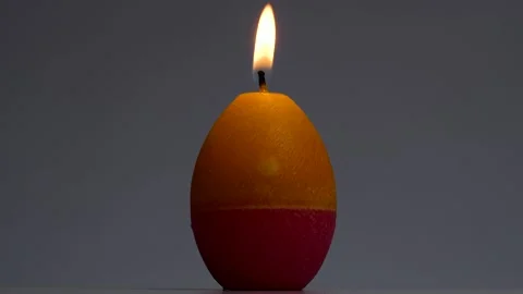 A round candle Stock Footage 132862124