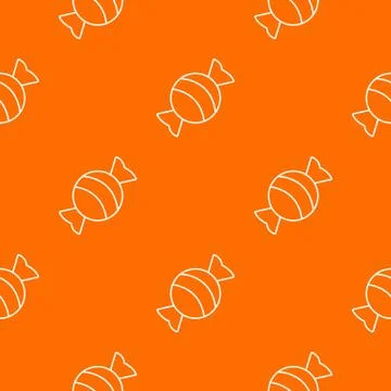 Round candy pattern vector orange Stock Illustration