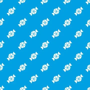 Round candy pattern vector seamless blue 스톡 일러스트