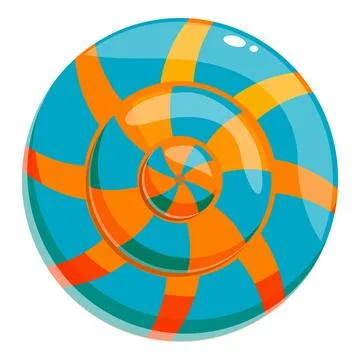 Round candy showing swirling pattern design Stock Illustration