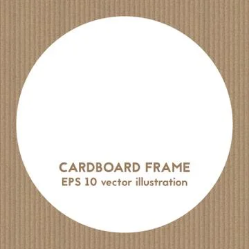 Round cardboard frame. Stock Illustration