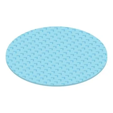 Round carpet icon, isometric style Stock Illustration