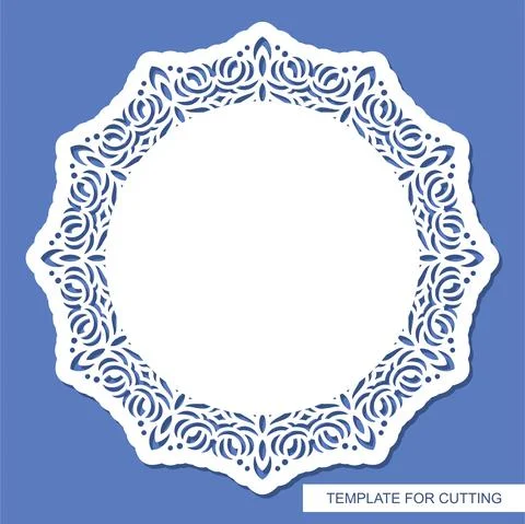 Round carved blank.  Illustrazione stock