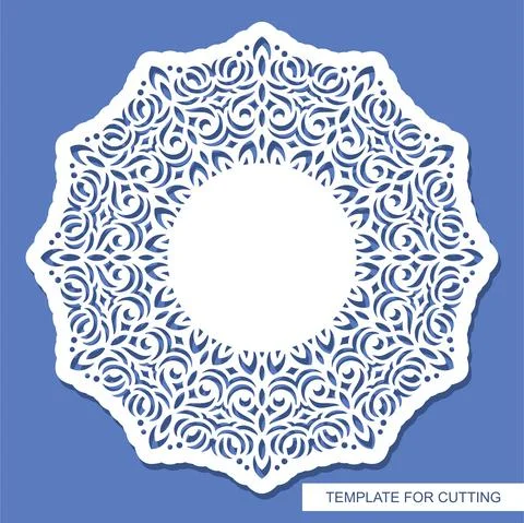 Round carved blank.  Stock Illustration