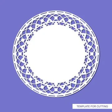 Round carved blank.  Stock Illustration