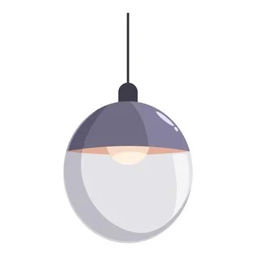 Round ceiling lamp hanging providing illumination Stock Illustration