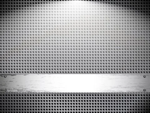 Round cell metal background. vector card. Stock Illustration