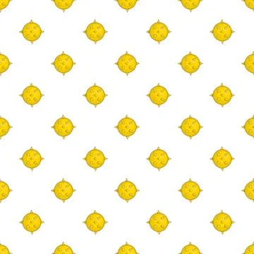 Round cell virus pattern, cartoon style Stock Illustration