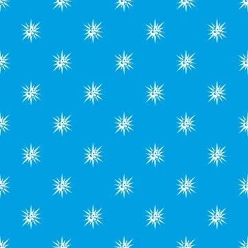 Round cell virus pattern seamless blue Stock Illustration