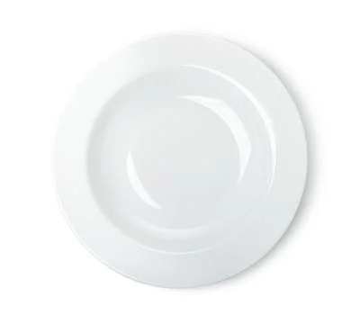 Round ceramic plate Stock Photos