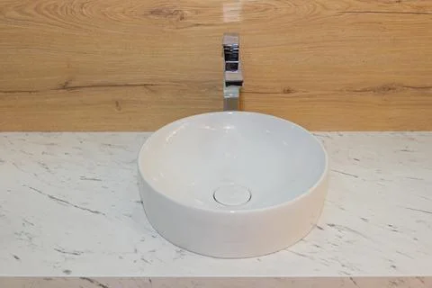 Round Ceramic Wash Basin Stock Photos