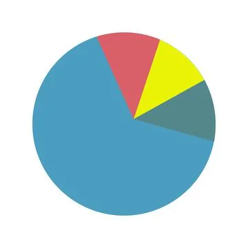 Round chart in the form of an icon showing analytics Stock Illustration