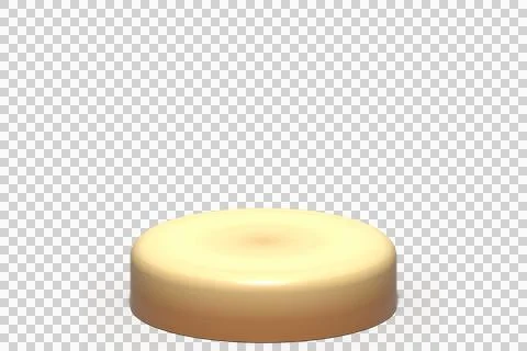 Round Cheese 3D Illustration Stock Illustration