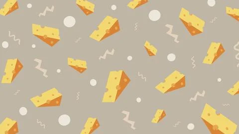 Round Cheese Wheel Background Stock Illustration