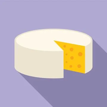 Round cheese wheel with a slice being removed Stock Illustration