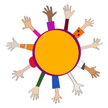 Round childrens banner Stock Illustration