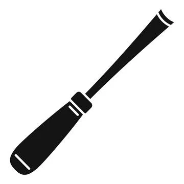 Round chisel icon, simple style Stock Illustration