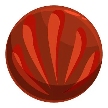 Round chocolate candy with red stripes creating a stylish pattern Stock Illustration
