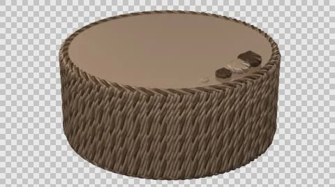 Round chocolate cream cake. 3D rendering. Stock Footage 66445139