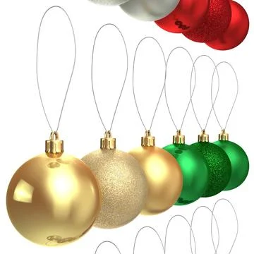 3D Model: Round Christmas Ornaments #91531019 | Pond5