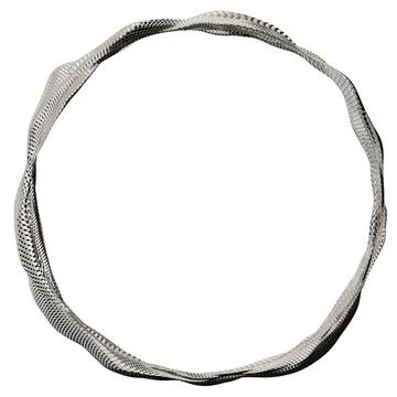 A round chrome ring is displayed on a clear background. The ring has a smooth Stock Photos