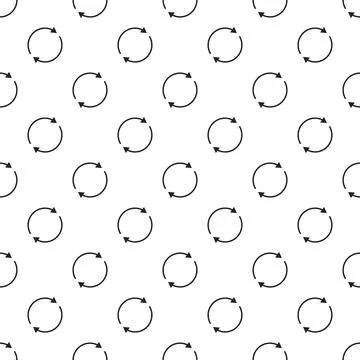 Round circle arrow pattern seamless vector Stock Illustration