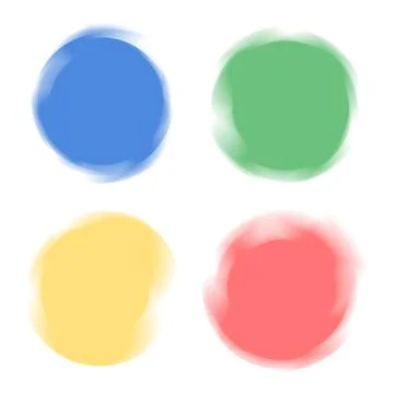 Round Circle Blur Shape Background Set Stock Illustration