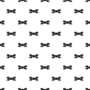 Round circle bow tie pattern seamless vector Stock Illustration