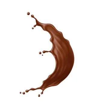 Round circle chocolate drink wave splash curve Stock Illustration
