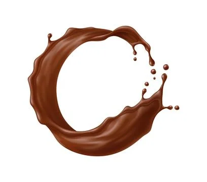 Round circle chocolate drink wave splash spiral Ilustración de archivo