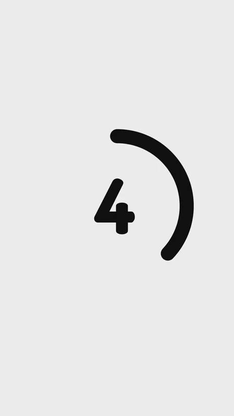 Round circle countdown timer 5 Seconds animation Stock Footage 297145363