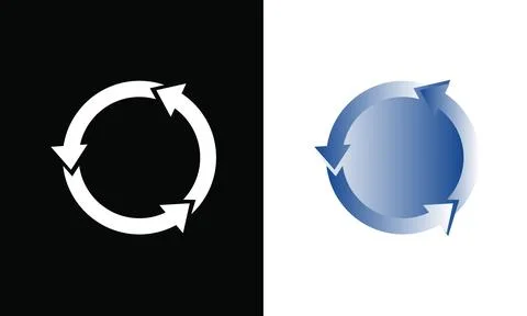 Round Circle icon  Vector design black and white color, Stock Illustration