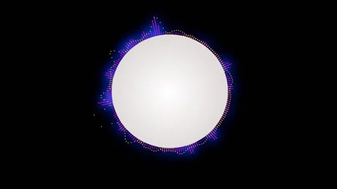Round circle waveform effect background Stock Footage 143550933