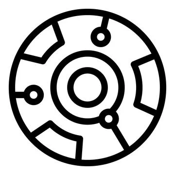Round circuit board representing modern technology icon Stock Illustration
