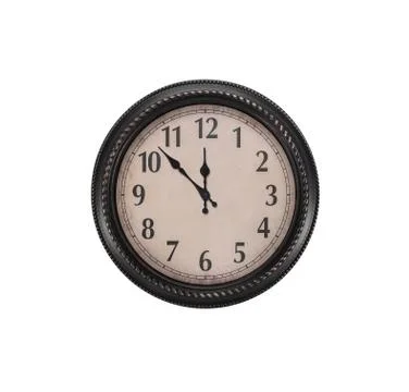 Round clock with arrows isolated on white background Stock Photos