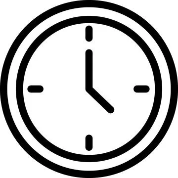 Round clock dial symbol for appointment time 스톡 일러스트