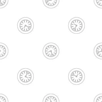 Round clock pattern seamless vector 스톡 일러스트