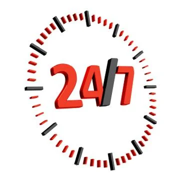 Round-the-clock service icon Stock Illustration