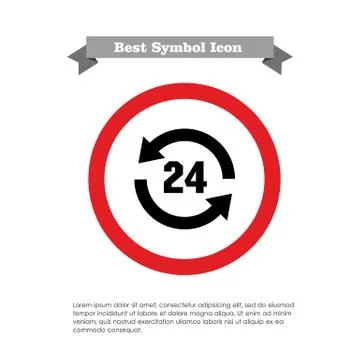 Round-the-clock sign Stock-Illustration