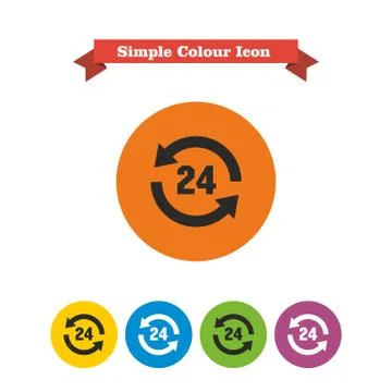 Round-the-clock sign 스톡 일러스트