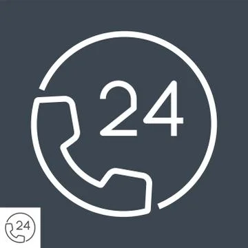 Round the Clock Support Stock Illustration