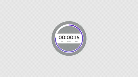 Round clock timer counts down 19 seconds, countdown, alpha channel Stock Footage 239243991