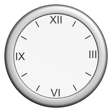 Round clock without hands Stock Illustration